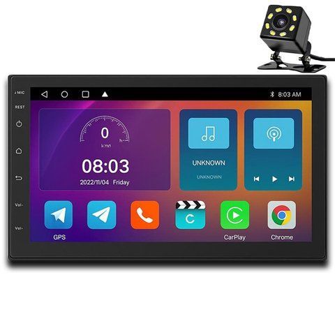 2DIN Магнітола Android 2/32Gb з камерою заднього огляду (CarPlay, Android Auto, GPS, WIFI )  160 фото