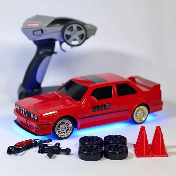Дріфт Машинка на Пульті Керування BMW M3 RC Drift Car з LED Підсвіткою (E30) Чернвона 326 фото