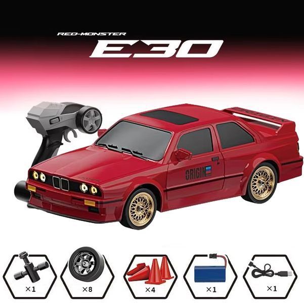 Дріфт Машинка на Пульті Керування BMW M3 RC Drift Car з LED Підсвіткою (E30) Чернвона 326 фото