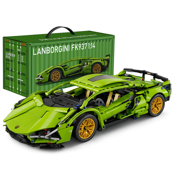 Конструктор На Пульті Управління Technic Lamborghini Sian FKP 37 з LED Підсвіткою, Технік, у подарунковій коробці 329 фото