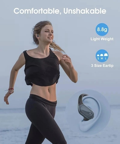 Безпровідні Спортивні Bluetooth Навушники TWS X17 Водонепроникні, Для Бігу, Чорні 355 фото