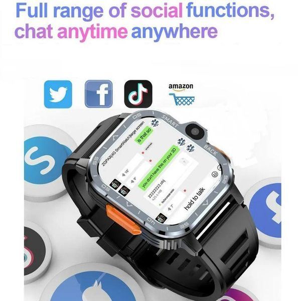 PGD Android Watch 2/16 ГБ - смарт годинник телефон, 4G, Wi-Fi, GPS, NFC, Play Market, Chrome 358 фото
