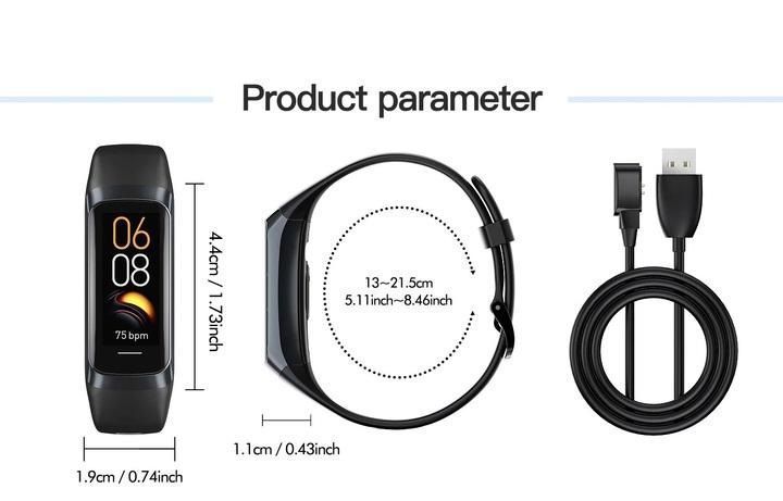 Фітнес Браслет Smart Band C60 Bluetooth пульсомір тонометр, розово -золотий 86087920 фото