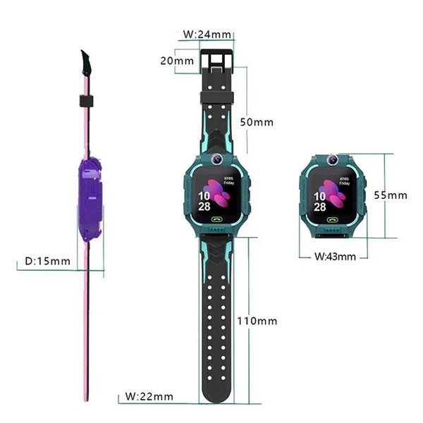 Дитячий смарт годинник Smart Baby Watch Q19 з SIM-картою, зелений 369 фото
