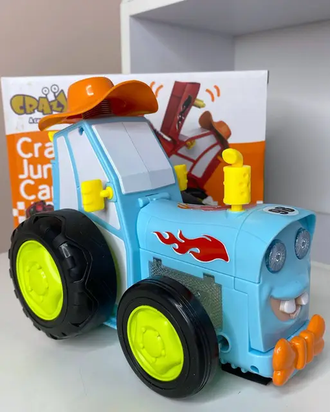 Танцюючий Трактор на Радіокеруванні Crazy Jumping Car Іграшка на пульті керування , Синій 87715525 фото