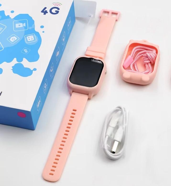 Hypeon K26 &mdash; дитячий розумний годинник з підтримкою GPS, 4G, Wi-Fi, Відеодзвінком і SIM, розовий 235 фото
