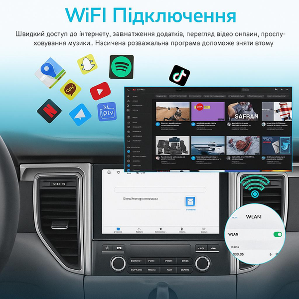 Магнітола 2 дін андроїд 7" з GPS навігацією,Carplay ,Android Auto , Bluetooth , Wi-Fi 68185959 фото