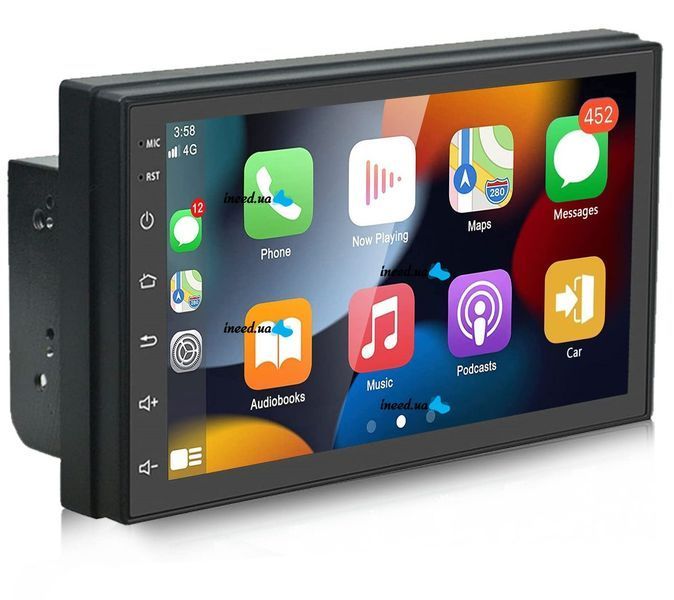 Магнітола 2 дін андроїд 7" з GPS навігацією,Carplay ,Android Auto , Bluetooth , Wi-Fi 68185959 фото