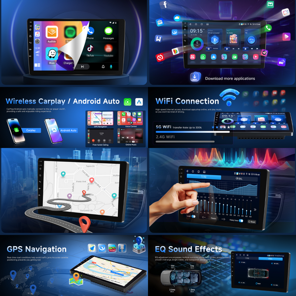 2DIN магнітола 10' дюймів Android 2\32Gb GPS WIFI Carplay  68185129 фото