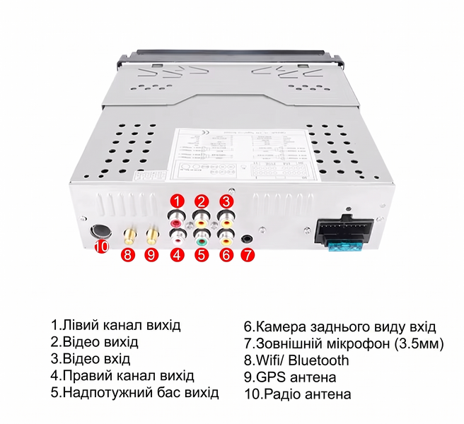 1DIN Магнітола з висувним екраном Android  2\64Gb з камерою заднього огляду, WIFI, GPS ,Carplay 378 фото