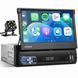 1DIN Магнітола з висувним екраном Android  2\64Gb з камерою заднього огляду, WIFI, GPS ,Carplay 378 фото 1