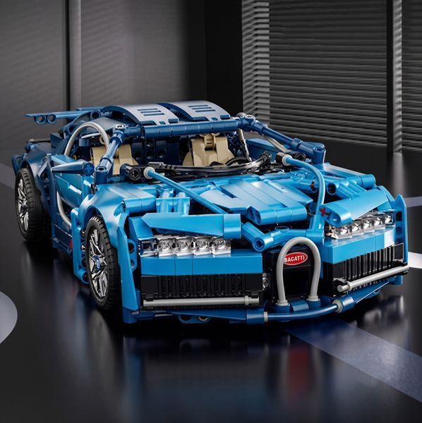 Конструктор машина Bugatti Chiron Technic Blue 1154 деталей 1170477 фото