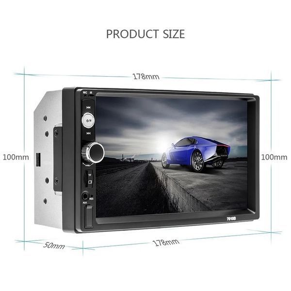 2DIN автомагнітола 7010B з камерою заднього огляду/ пультом на руль/ Bluetooth / USB/ MP5/ Mirror Link 211 фото