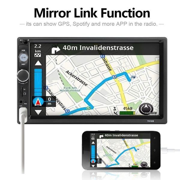 2DIN автомагнітола 7010B з камерою заднього огляду/ пультом на руль/ Bluetooth / USB/ MP5/ Mirror Link 211 фото