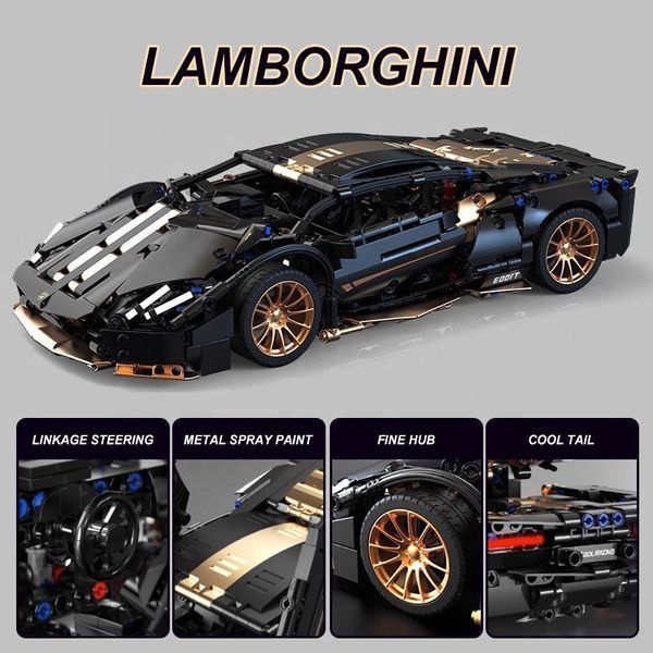 Конструктор Technic Lamborghini Sian FKP 37 Black спортивний автомобіль 1280 деталей у подарунковій коробці 117047606 фото