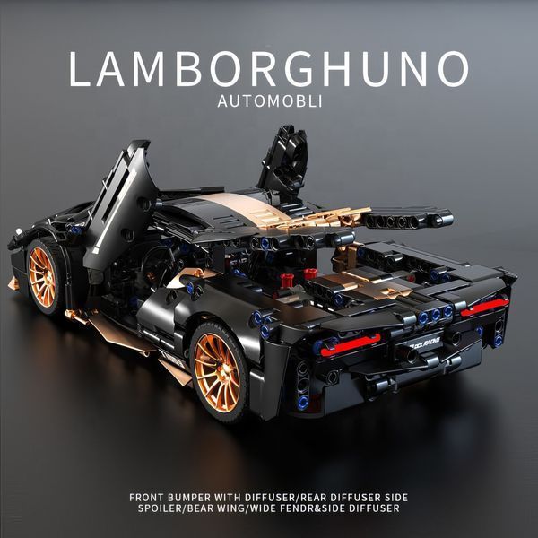Конструктор Technic Lamborghini Sian FKP 37 Black спортивний автомобіль 1280 деталей у подарунковій коробці 117047606 фото