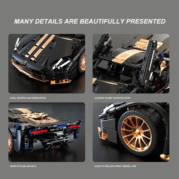 Конструктор Technic Lamborghini Sian FKP 37 Black спортивний автомобіль 1280 деталей у подарунковій коробці 117047606 фото