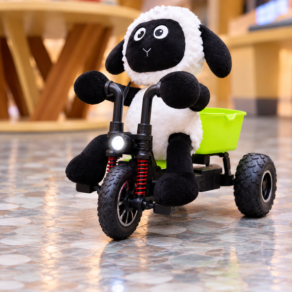 Игрушка на пульте - радиоуправляемый трицикл с овечкой Crazy Lamb RC, 2.4 GHz, LED 608 фото