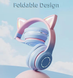 Бездротові навушники з вушками Cat Ear Fingertime BT035 з мікрофоном, Bluetooth, LED-підсвіткою, рожеві 367 фото 4