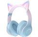 Бездротові навушники з вушками Cat Ear Fingertime BT035 з мікрофоном, Bluetooth, LED-підсвіткою, рожеві 367 фото 1
