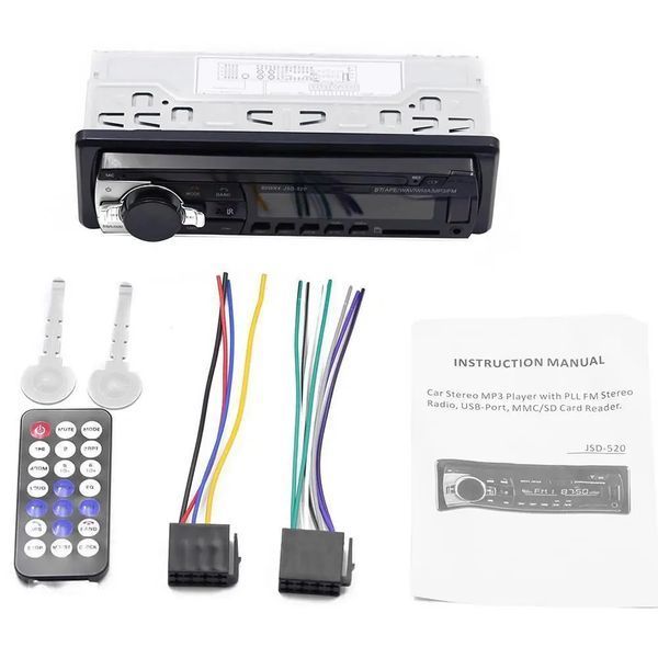 Блютуз автомагнітола 1DIN JSD 520 AUX USB Bluetooth  30654464 фото