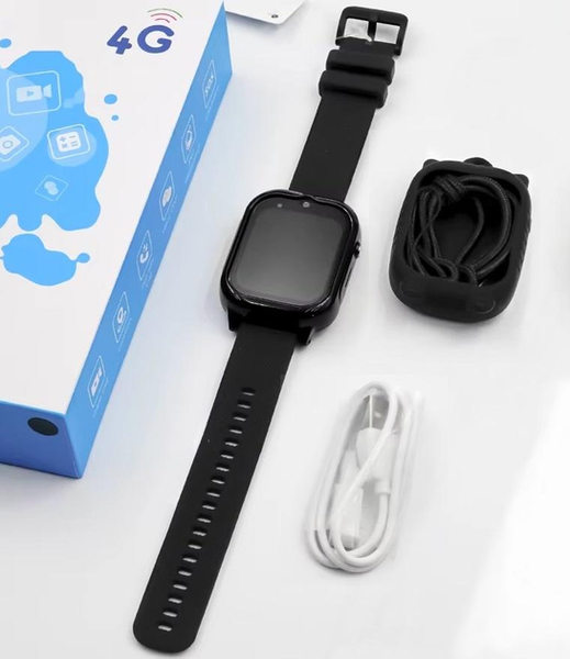 Hypeon K26 &mdash; дитячий розумний годинник з підтримкою GPS, 4G, Wi-Fi, Відеодзвінком і SIM, чорний 229 фото