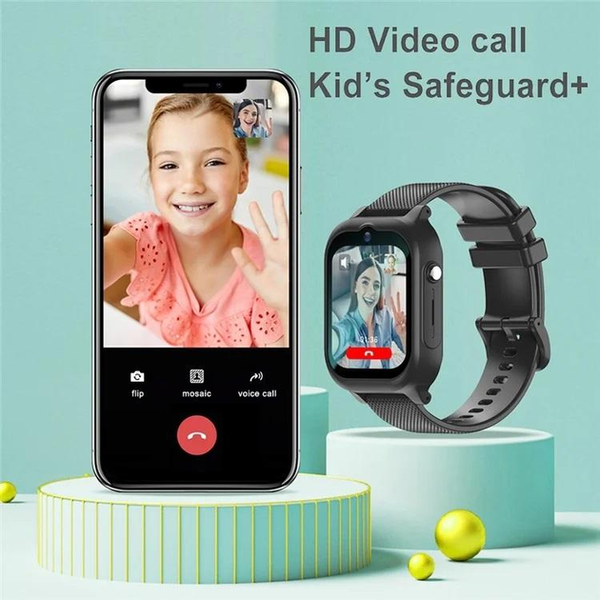 Hypeon K26 &mdash; дитячий розумний годинник з підтримкою GPS, 4G, Wi-Fi, Відеодзвінком і SIM, чорний 229 фото