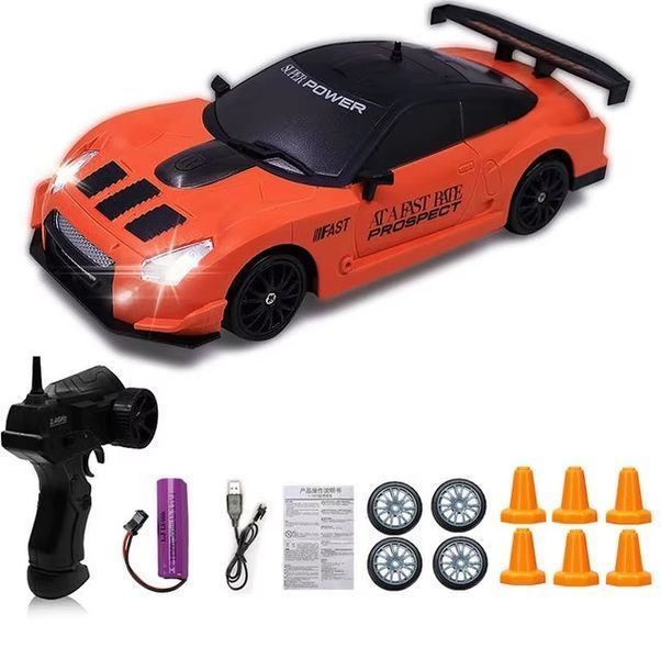 Дрифт Машинка на Пульті Радіокерування Nissan GTR R35 RC Drift Car, Orange 232 фото